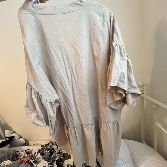 Nasty Hal Cream Rag oversized ruffle dress - Picture 3 of 4